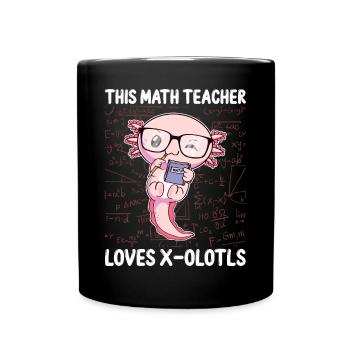 Lustiges Mathe-Axolotl-Geschenk - Tasse einfarbig - Schwarz - Vorne