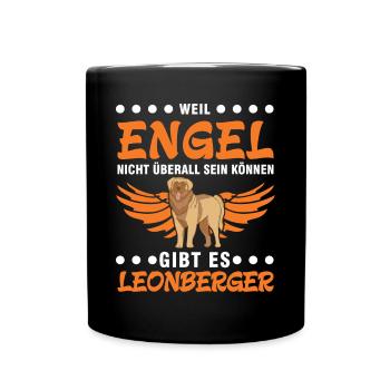 Leonberger Engel - Tasse einfarbig - Schwarz - Vorne