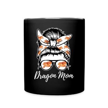 Bearded Dragon Lizard Gift - Full Colour Mug - black - Front