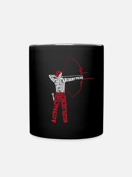 Archery Bow Archer Word Cloud - Tasse einfarbig - Schwarz