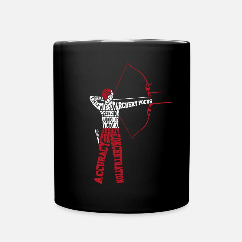 Archery Bow Archer Word Cloud - Tasse einfarbig - Schwarz