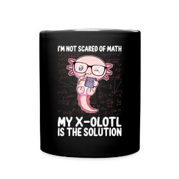 Lustige Mathematik Kawaii Axolotl Mathematik Gesch - Tasse einfarbig - Schwarz - Vorne