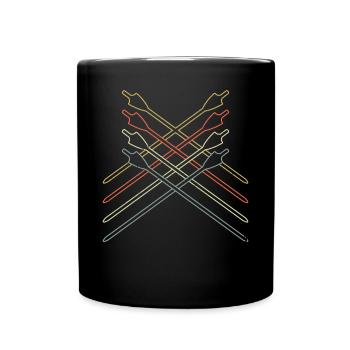 Archery Bow Archer Retro Vintage - Full Colour Mug - black - Front