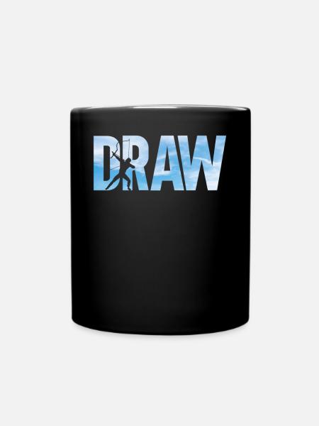 Archery Bow Archer Draw - Tasse einfarbig - Schwarz