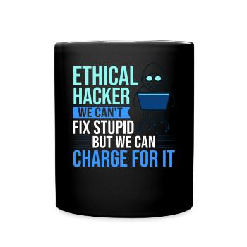 Ethical Hacker Sicherheit Computer Hacking - Tasse einfarbig - Schwarz - Vorne