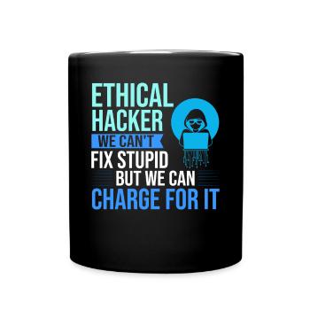 Ethical Hacker Sicherheit Computer Hacking - Tasse einfarbig - Schwarz - Vorne
