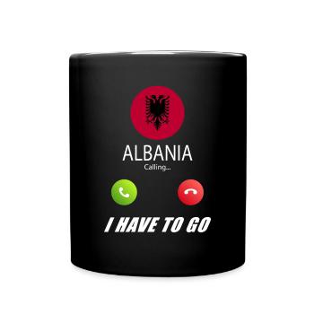 L’Albanie appelle les drapeaux lusiger slogan - Mug uni - noir - Devant