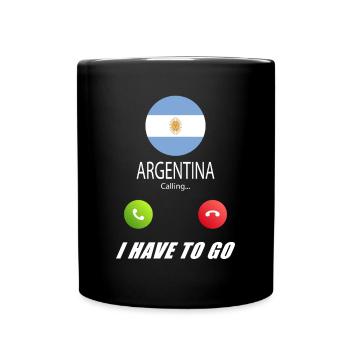 Argentina calls lusiger flags slogan - Full Colour Mug - black - Front