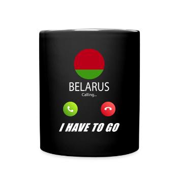 La Biélorussie appelle aux drapeaux Lusiger - Mug uni - noir - Devant