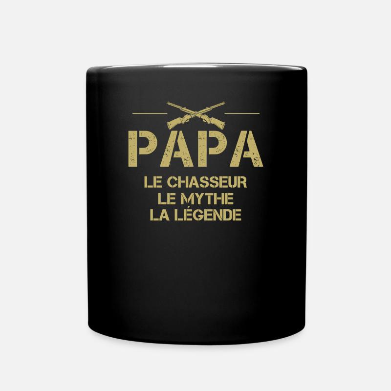 Papa Le Chasseur Le Mythe La Légende, Chasseurs, - Mug uni - noir