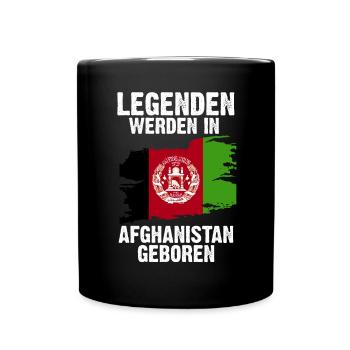 Afghanistan Afghane Afghanisches - Tasse einfarbig - Schwarz - Vorne