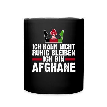 Afghanistan Afghane Afghanisches - Tasse einfarbig - Schwarz - Vorne