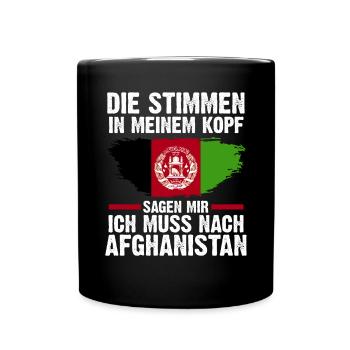 Afghanistan Afghane Afghanisches - Tasse einfarbig - Schwarz - Vorne