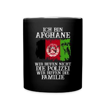 Afghanistan Afghane Afghanisches - Tasse einfarbig - Schwarz - Vorne