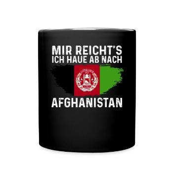 Afghanistan Afghane Afghanisches - Tasse einfarbig - Schwarz - Vorne