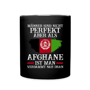 Afghanistan Afghane Afghanisches - Tasse einfarbig - Schwarz - Vorne