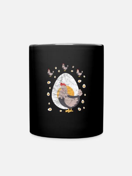 Huhn - Tasse einfarbig - Schwarz