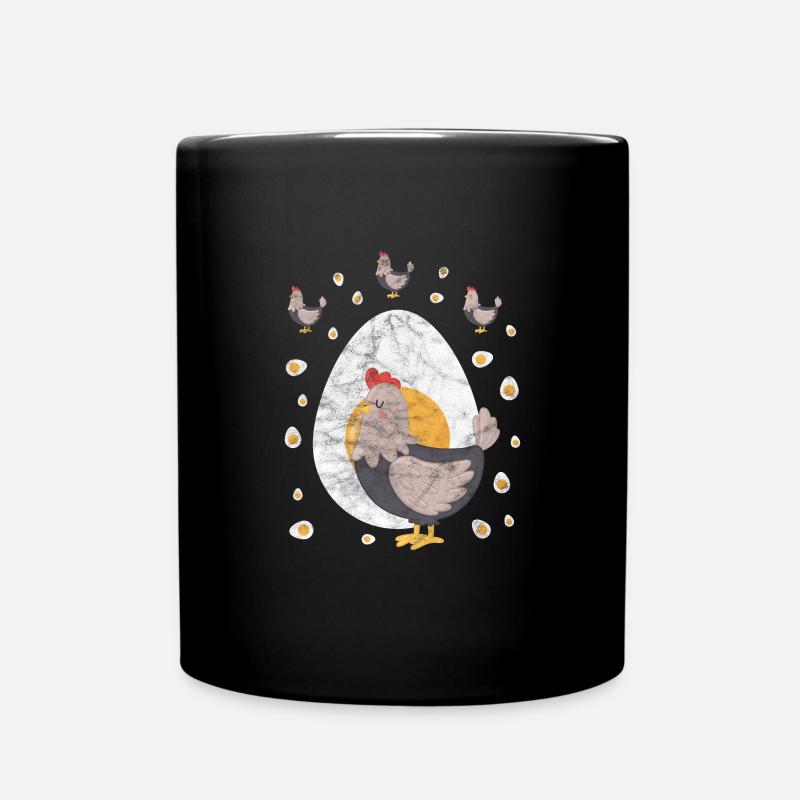 Huhn - Tasse einfarbig - Schwarz