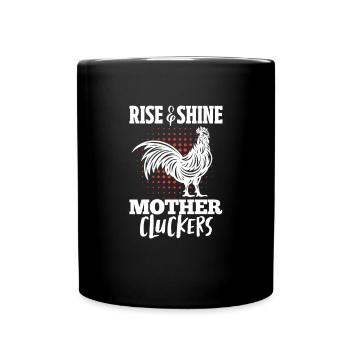 Chicken Farm Poultry Rooster Chickens Gift - Full Colour Mug - black - Front