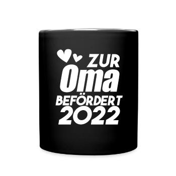 Oma 2022 - Werdende Oma 2022 - Tasse einfarbig - Schwarz - Vorne