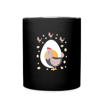 Chicken Farm Poultry Rooster Chickens Gift - Full Colour Mug - black - Front