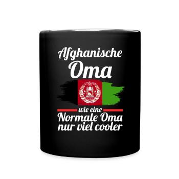 Afghanin Afghanistanische Oma Afghanistan - Tasse einfarbig - Schwarz - Vorne