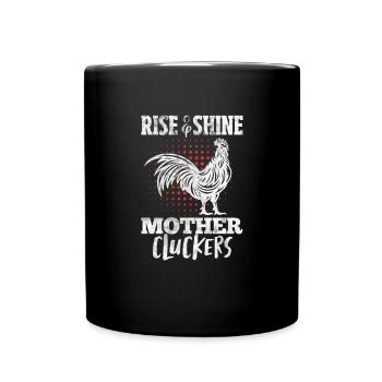 Poulet - Mug uni - noir - Devant