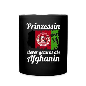Prinzessin Afghane Afghanisches Afghanistan - Tasse einfarbig - Schwarz - Vorne