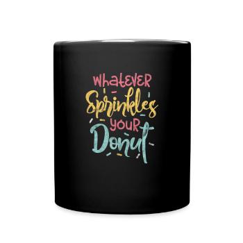 Donut - Tasse einfarbig - Schwarz - Vorne
