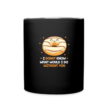 Donut Sweets Donuts Food Baker Gift - Full Colour Mug - black - Front