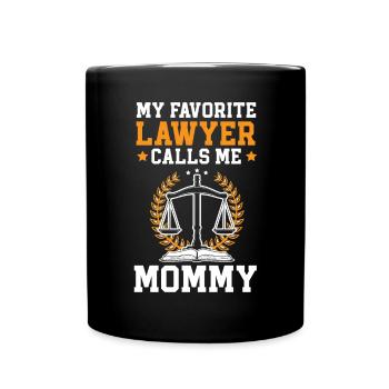 Mon avocat préféré m’appelle maman meilleure maman de tous les temps - Mug uni - noir - Devant