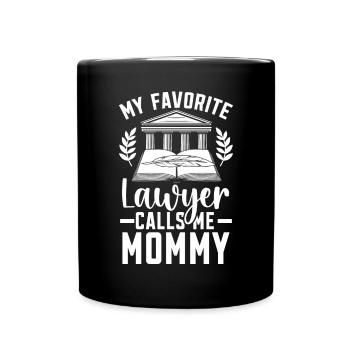 Mon avocat préféré m’appelle maman meilleure maman de tous les temps - Mug uni - noir - Devant