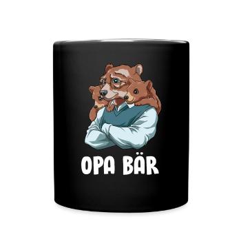 Opa Bär - Lustiger Großvater Enkelin Enkelin - Tasse einfarbig - Schwarz - Vorne