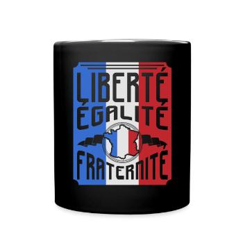 Frankreich - Tasse einfarbig - Schwarz - Vorne