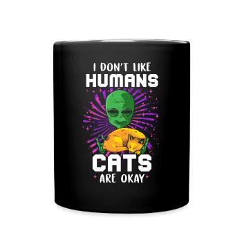Alien Tshirt OVNI Alien Enfants Mars Messieurs - Mug uni - noir - Devant