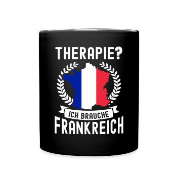 Frankreich - Tasse einfarbig - Schwarz - Vorne