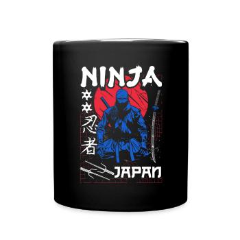 Ninja 5th Birthday - Full Colour Mug - black - Front
