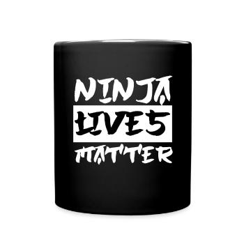 Ninja Ninjutsu Judo Katana Enfants Shuriken Warrior - Mug uni - noir - Devant