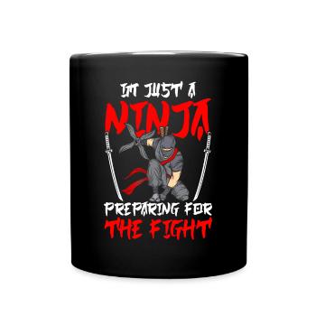 Ninja - Tasse einfarbig - Schwarz - Vorne