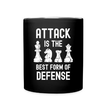 Chess Tshirt Chessboard Checkmate Chess Game - Full Colour Mug - black - Front