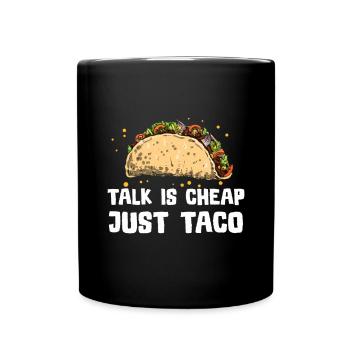 Taco Mexico Food Fast Food Nachos Fiesta Salsa - Full Colour Mug - black - Front