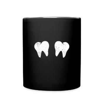 Dentiste Dentifrice Brosse à dents Mâchoire Doc Dentiste - Mug uni - noir - Devant