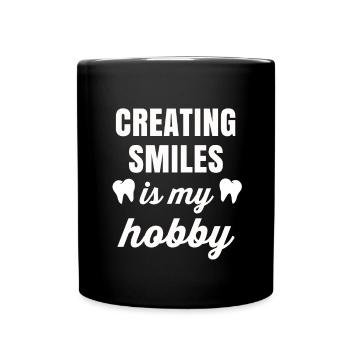 Zahnarzt Geschenk Zahn Dentist Dental Doktor Zähne - Tasse einfarbig - Schwarz - Vorne