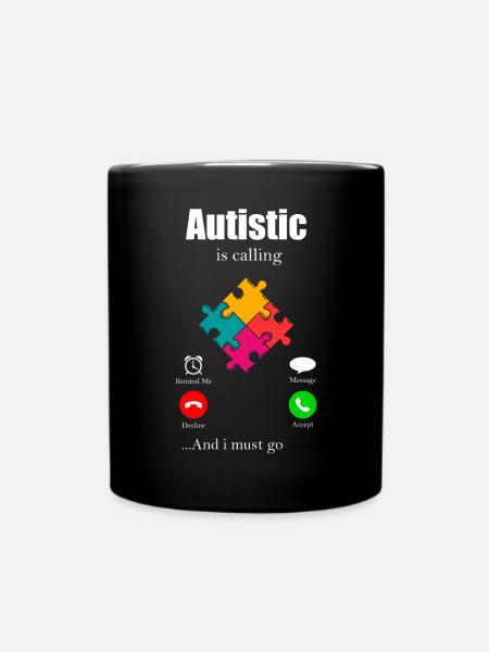 Autismus Geschenk Autist Asperger ADHS Autism - Tasse einfarbig - Schwarz