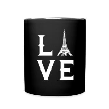 Love Tour Eiffel Français Paris France - Mug uni - noir - Devant