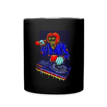 DJ Tshirt pour Party Disc Jockey Rave Techno Mixer - Mug uni - noir - Devant