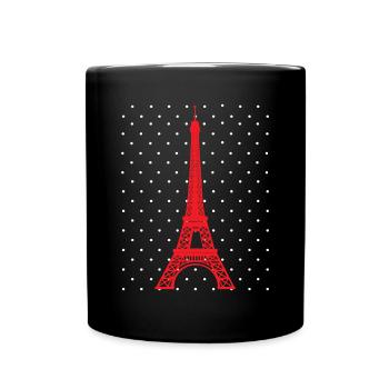 Eiffel Tower Paris French France - Full Colour Mug - black - Front