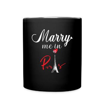 Mariage sur la Tour Eiffel à Paris France - Mug uni - noir - Devant