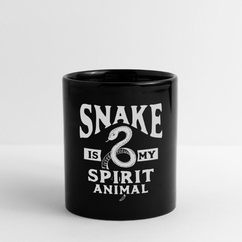Schlange Geschenk Tier Reptil Cobra Python Boa Tasse einfarbig