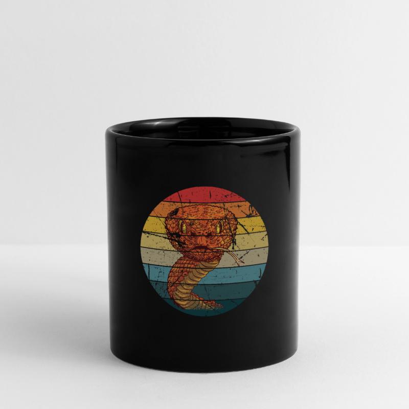 Schlange Geschenk Tier Reptil Cobra Python Boa Tasse einfarbig